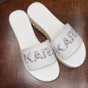 KARL LAGERFELD PARIS Kamara Pearl Platform Sandal (Women)